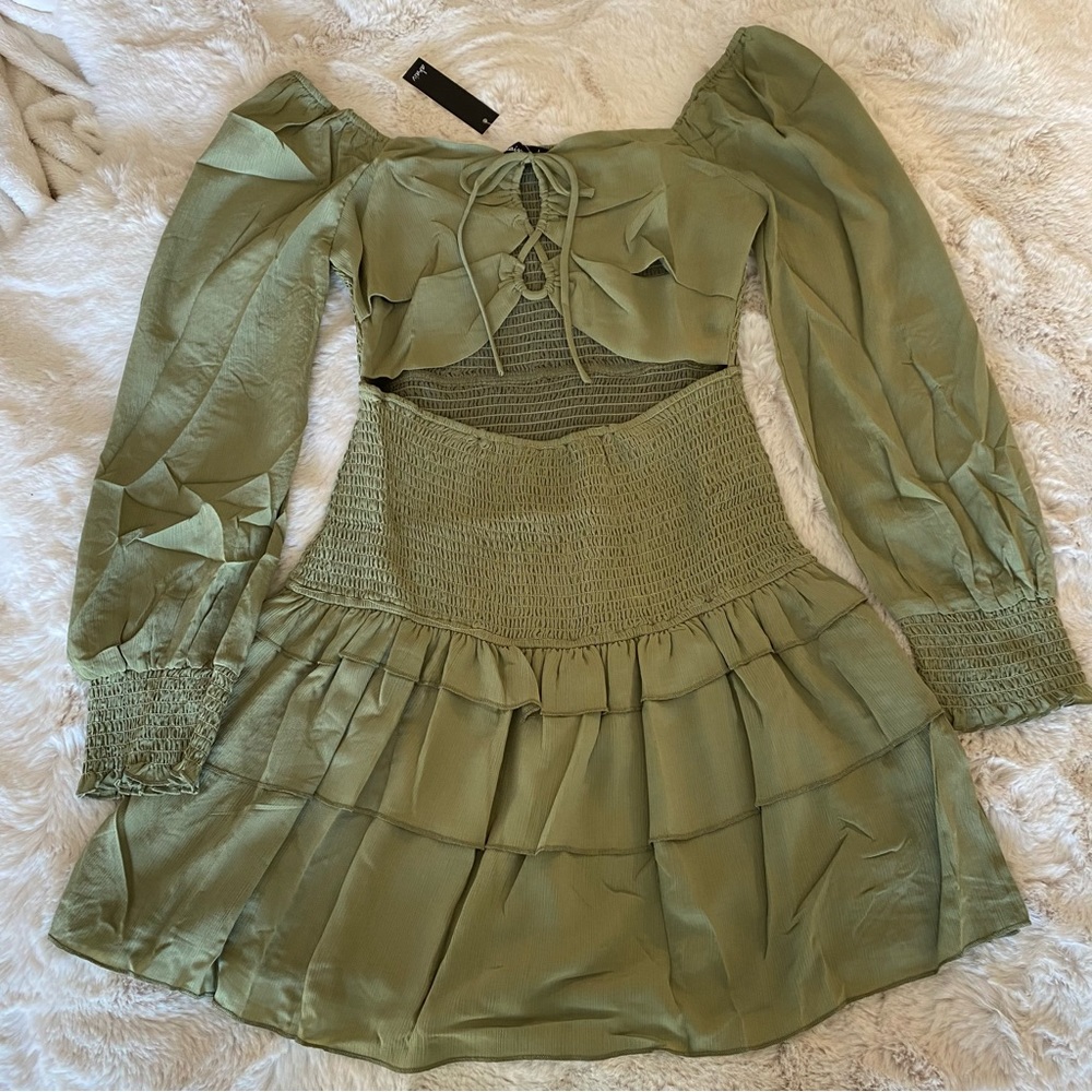 Green Long Sleeve Dress